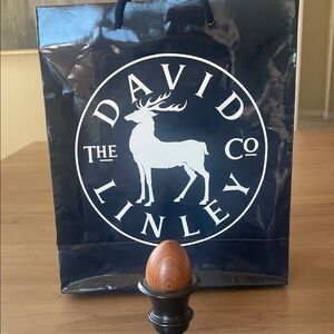David Linley Co. Decorative Egg with Cup Stand